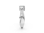 Silver Five-Stone Marquise Diamond Split Shank Ring with Shared Prong Setting_8