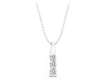 Silver Four-Stone Round Diamond Channel-Set Pendant_3