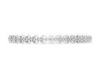 Silver Heart-Shaped Diamond Tennis Bracelet with Channel Setting and Prong Set Stones