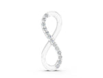 Silver Infinity Pendant with Round Brilliant Diamonds in Pavé Setting_2
