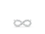 Silver Infinity Pendant with Round Cut Diamonds in Pavé Setting_4
