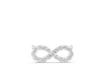 Silver Infinity Pendant with Round Diamond Pavé Setting_4