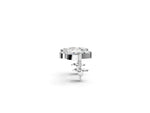 Silver Marquise Cluster Stud Earrings with Round Prong Setting_8