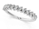 Silver Marquise Diamond Half-Eternity Band with Shared Prong Setting_13