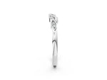 Silver Marquise Diamond Leaf Eternity Band with Bezel Setting_8