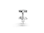 Silver Marquise Diamond Two Stone Stud Earrings_8