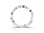 Silver Marquise and Round Diamond Infinity Eternity Band with Bezel Setting_9