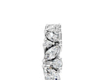 Silver Marquise and Round Diamond Vine Eternity Band with Prong Setting_11