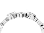 Silver Milgrain Bezel Set Round Diamond Cluster Eternity Band_16
