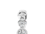 Silver Milgrain Bezel Set Round Diamond Cluster Eternity Band_17