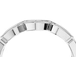 Silver Milgrain Pavé Round Diamond Curved Band_16