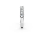 Silver Milgrain Round Diamond Pavé Chevron Band_14