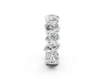 Silver Mixed Shape Diamond Bezel Set Eternity Wedding Band_14