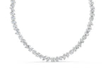 Silver Mixed Shape Diamond Tennis Necklace_2