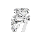 Silver Oval Cut Solitaire with Pavé Twist Band and Four-Prong Setting_11