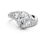 Silver Oval Cut Solitaire with Pavé Twist Band and Four-Prong Setting_6