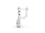 Silver Oval, Marquise and Round Diamond Huggie Drop Earrings_3