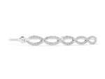 Silver Pavé Marquise Infinity Chain Bracelet with Bezel Prong Setting_2