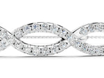 Silver Pavé Marquise Infinity Chain Bracelet with Bezel Prong Setting_3
