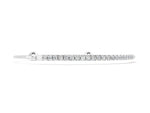 Silver Pavé Round Diamond Chain Bracelet with Bezel Setting