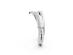 Silver Pavé Round Diamond Chevron Band with Channel Setting_14