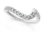 Silver Pavé Round Diamond Chevron Band with Prong Setting_13