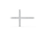 Silver Pavé Round Diamond Cross Pendant_2