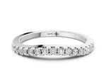 Silver Pavé Round Diamond Curved Band with Shared Prong Setting_12