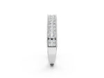 Silver Pavé Round Diamond Eternity Band with Milgrain Edge_14