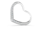 Silver Pavé Round Diamond Open Heart Pendant_2