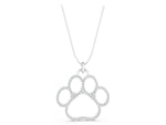 Silver Pavé Round Diamond Paw Pendant_3