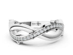 Silver Pavé Round Diamond Twist Band with Channel Setting_6