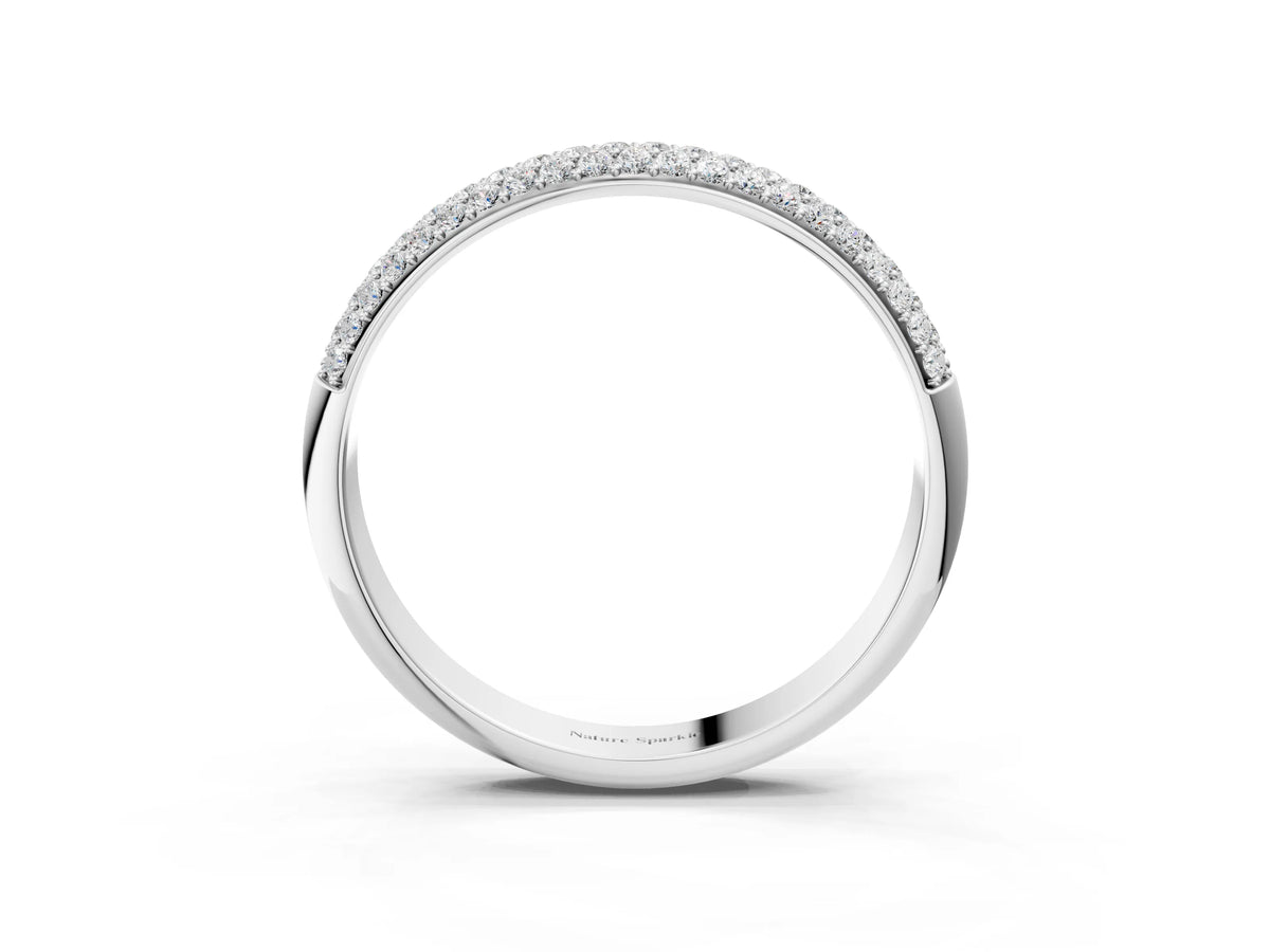 Silver Pavé Round Diamond White Gold Eternity Band_15