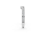 Silver Pave Round Diamond Curved Milgrain Band_8