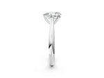 Silver Pear Cut Diamond Solitaire Engagement Ring with Cathedral Setting and Four-Prong Mount_14