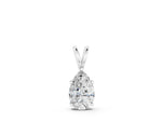Silver Pear Cut Solitaire Pendant with Three-Prong Setting_2