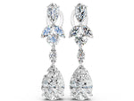 Silver Pear, Marquise and Round Diamond Vancouver Drop Earrings_2