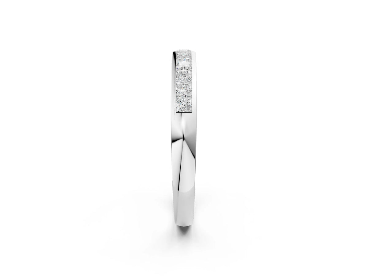 Silver Princess Cut Channel Set Diamond Eternity Band_14