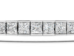 Silver Princess Cut Channel Set Diamond Tennis Bracelet_5