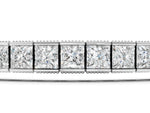Silver Princess Cut Channel Set Tennis Bracelet with Box Clasp_3