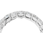 Silver Princess Cut Diamond Channel-Set Eternity Band with Prong Setting_16