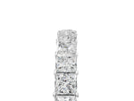 Silver Princess Cut Diamond Eternity Band with Channel Setting and Shared Prong_17