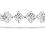 Silver Princess Cut Diamond Tennis Bracelet with Square Prong Setting_5