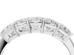 Silver Princess Cut Five-Stone Diamond Band with Prong Setting_16