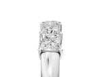 Silver Princess Cut Five-Stone Diamond Band with Prong Setting_17