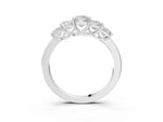 Silver Princess Cut Five-Stone Diamond Ring with Classic Prong Setting_15