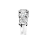 Silver Princess Cut Five-Stone Diamond Ring with Classic Prong Setting_17