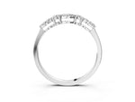 Silver Prong Set Round Diamond Half-Eternity Band_3