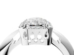 Silver Radiant Cut Cut Diamond Halo Engagement Ring with Split Shank and Four-Prong Setting_10