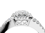 Silver Radiant Cut Cut Halo Split Shank Diamond Ring with Four-Prong Setting_16